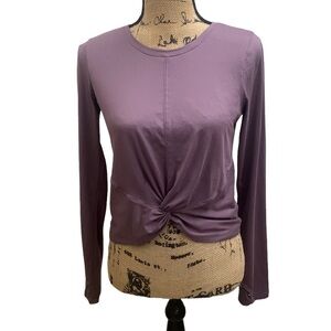 Yoga Purple Twist Front Long Sleeved Yoga Shirt Size S